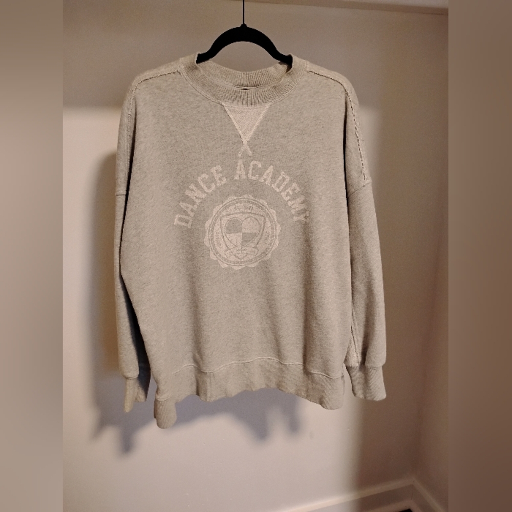 Aerie Oversized Women's Gray Dance Academy Crewneck Sweatshirt
